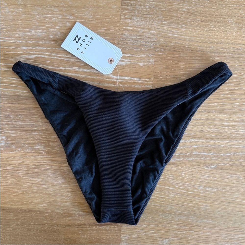 Billabong Marina Hike Textured Black Bikini Bottom - Picture 2 of 10